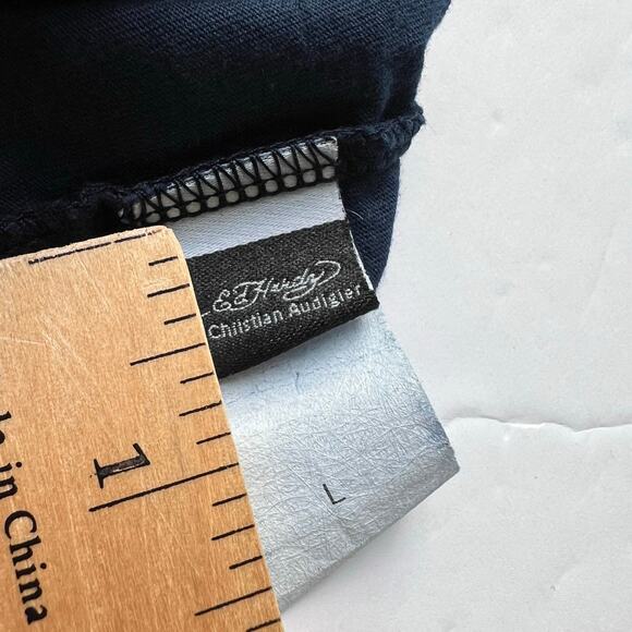 Ed Hardy Christian Audigier Skull Cobra Foil AOP T Shirt Y2K Streetwear Hype L - Picture 11 of 12